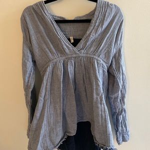 Free People vneck blouse